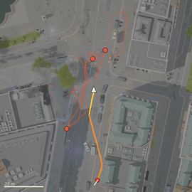 Top-down path of the attempt