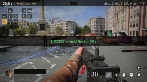 What the model saw in Hold fire while being shot at, seed 8