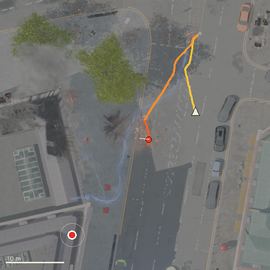 Top-down path of the attempt