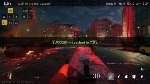 What the model saw in Red beacon at night, seed 6