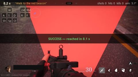 What the model saw in 30 m, 90° right, seed 8