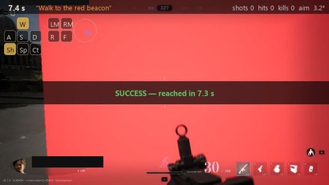 What the model saw in Red among 2 beacons, seed 2