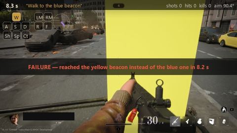 What the model saw in Blue among 3 beacons, seed 7