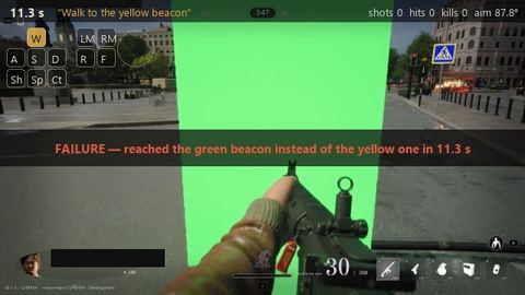 What the model saw in Yellow among 4 beacons, seed 2