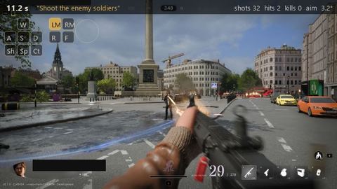 What the model saw in 1 enemy hero at 30 m, seed 2