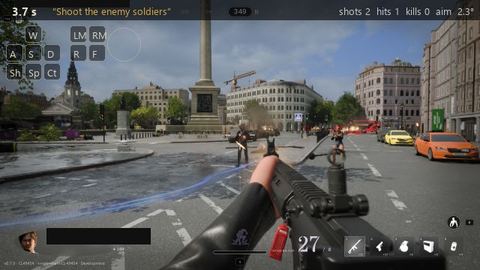What the model saw in 2 enemies, mouse sensitivity x2, seed 8