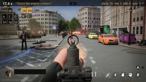 What the model saw in 2 enemies, mouse sensitivity x0.5, seed 1