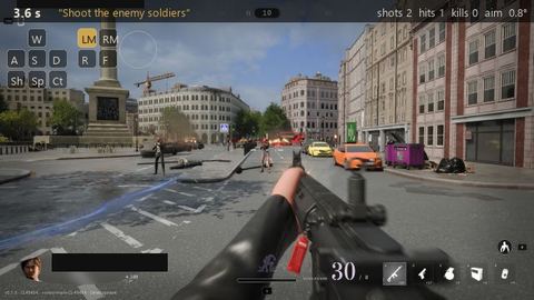 What the model saw in 2 passive enemies, infinite ammo, seed 9