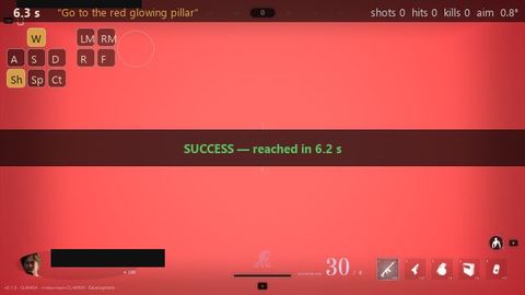 What the model saw in Red beacon: "Go to the red glowing pillar", seed 2